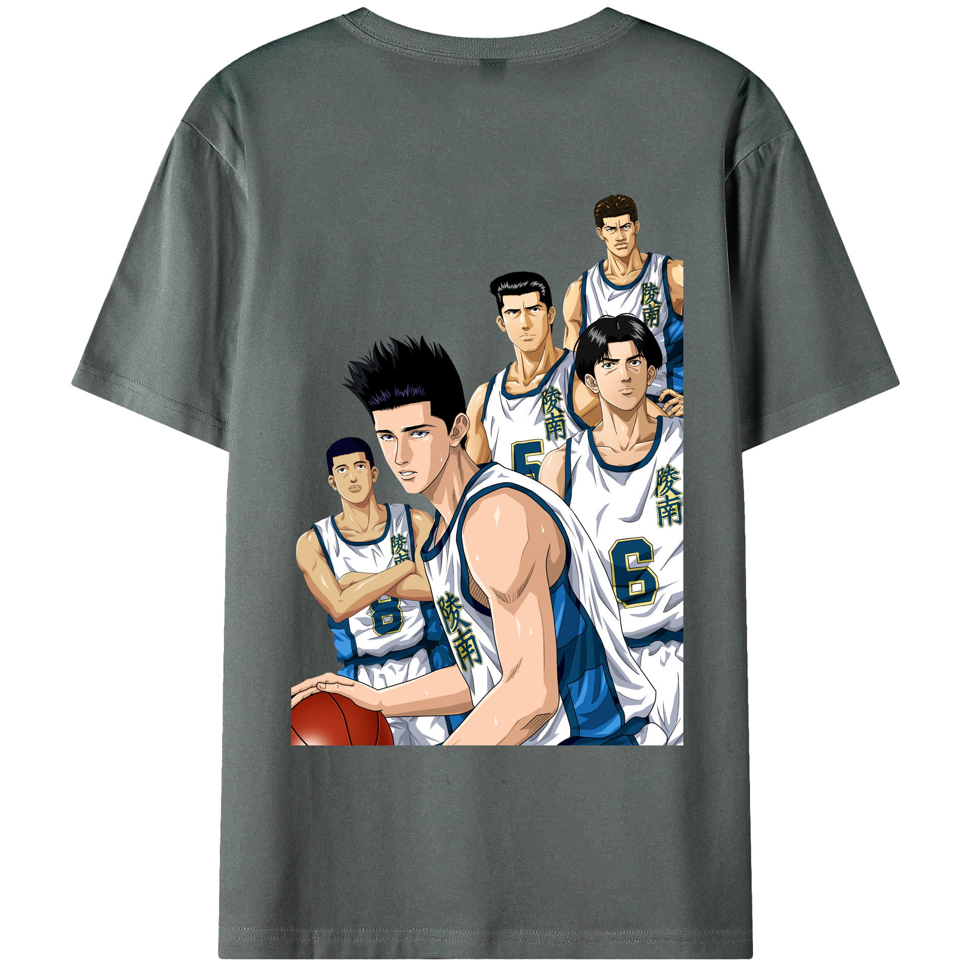 （画像用） SLAM DUNK／スラムダンク 綿100％ メンズ半袖Tシャツ（バックプリント） 通気性